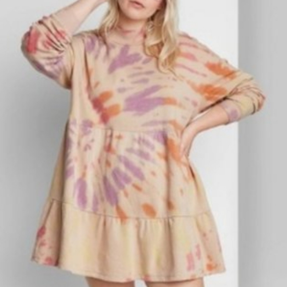 WOMEN'S TIE-DYE DRESS L WILDFABLE - Picture 4 of 16
